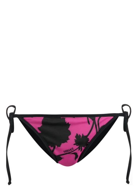 Versace Palm Tree Print Bikini Bottoms Black Farfetch