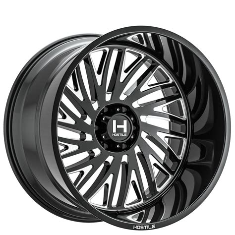 Hostile Wheels H Syclone Black Milled Off Road Rims Hst