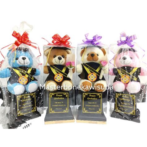 Jual Boneka Wisuda READY TERMURAH Piala Kado Boneka Wisuda Beruang