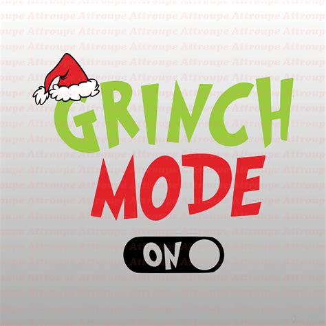 Grinch Mode On Christmas Dr Seuss Svg Svg Dxf Cricut Etsy