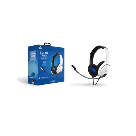 Pdp Gaming Ps4 Lvl 40 Wired Headset White Geewiz