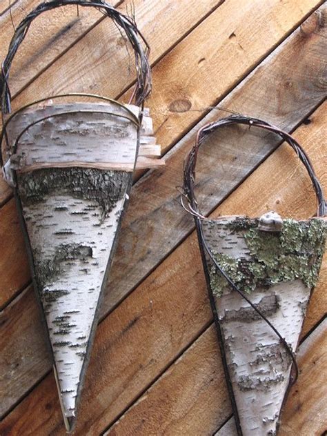 Birch Baskets Birch Wood Crafts Birch Bark Crafts Diy Birch Bark Crafts