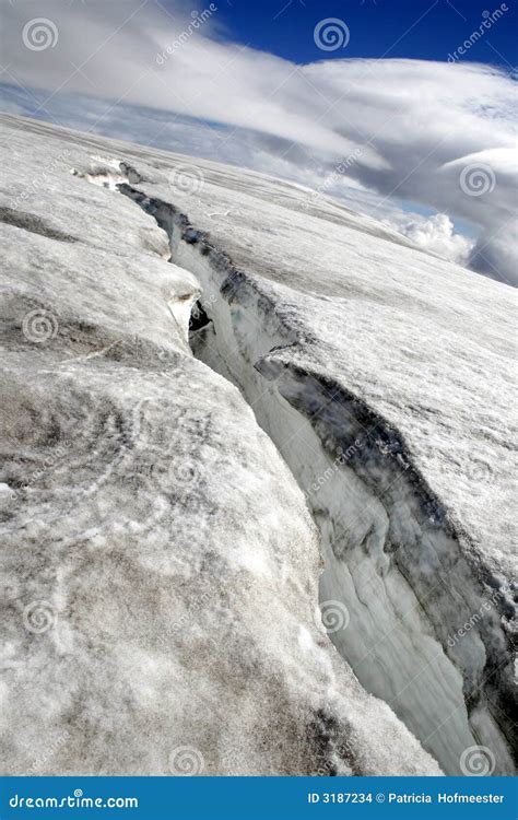 Huge Glacier Crack Stock Photo Image Of Fracture Issue 3187234