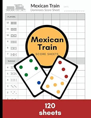 Mexican Train Score Sheets Dominoes Score Pads Large Mexican