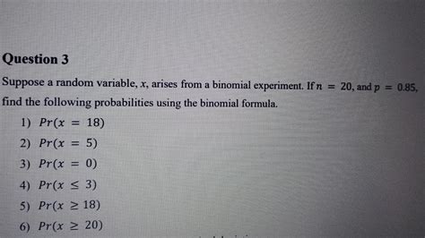 Solved Question 3 Suppose A Random Variable X Arises From Chegg