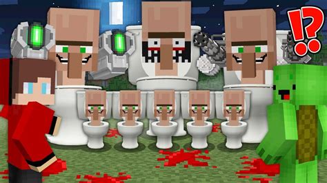 Scary Skibidi Toilet Army Vs Jj And Mikey Is Chasing In Minecraft