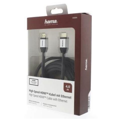 Hama High Speed Hdmi Cable Metal Fabric Ethernet 4 M 56585