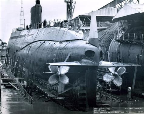 Uss Halibut Ssgn 587 Stern View Mare Island Naval Shipyard 9