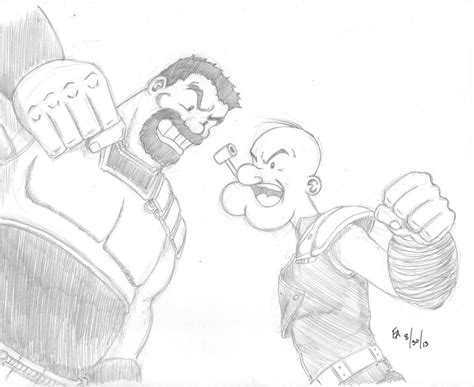 Popeye vs Bluto Hokuto No Ken style by mayorlight on DeviantArt