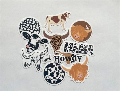 Western Sticker Pack Choose Your Stickers Waterproof Etsy