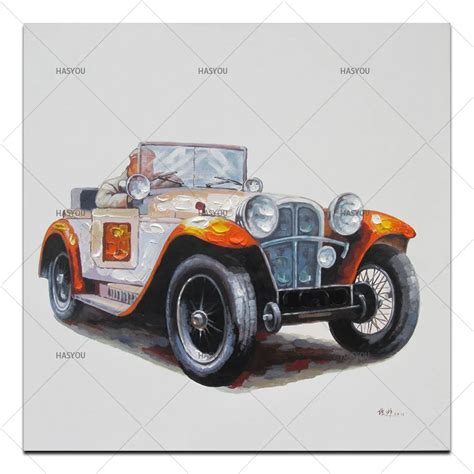 oil Painting By hand painted The car Coloring Oil Painting On Canvas ...