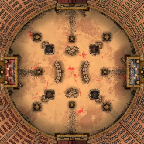 Battle Arena 5 Modes To Spice Up The Challenge 35x35 Dndmaps Fantasy Town Fantasy Map