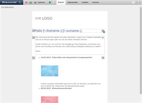 Weblication Cms Onlinedokumentation Bearbeiten Der Html Version Eines
