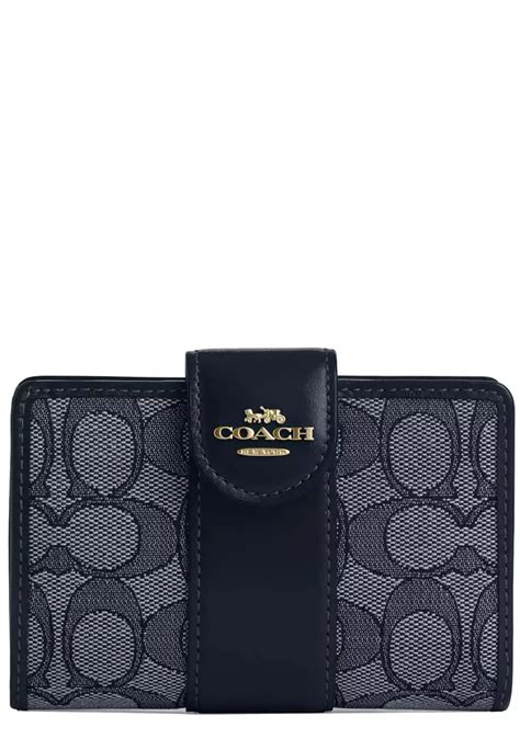 Buy Coach Coach Medium Corner Zip Wallet In Signature Jacquard In Navy