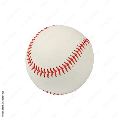 Close up one baseball ball isolated on white Stock Photo | Adobe Stock