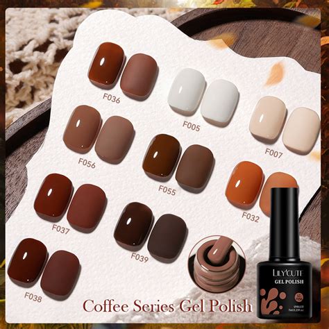 Lilycute Ml Brown Nude Series Gel Polish Blue Red Uv Gel Polish Top Base Coat For Nail Art Diy