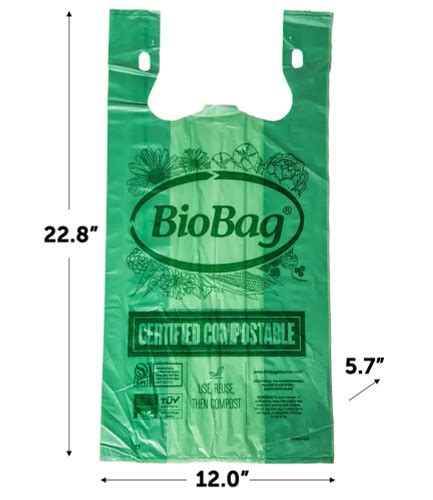 Sample Of Large Compostable Biobag Shopping Bags