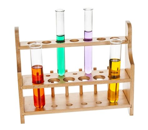 Test Tubes In Wooden Rack