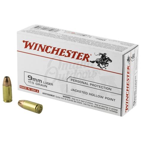 Ammo 50 Round Box In Stock Winchester 9mm Luger 115gr Fmj