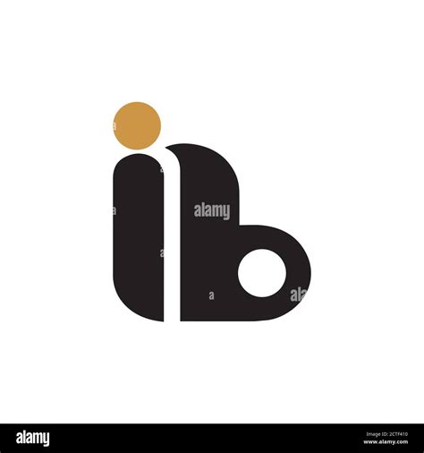 Initial Letter Ib Logo Or Bi Logo Vector Design Template Stock Vector