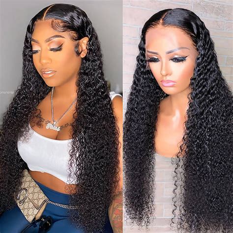 13x6 Lace Front Wigs Human Natural Hair Deep Wave 180 Density Pre