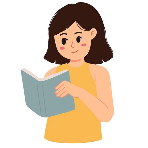 Mujer Leyendo Una Ilustraci N De Libro Vector Premium