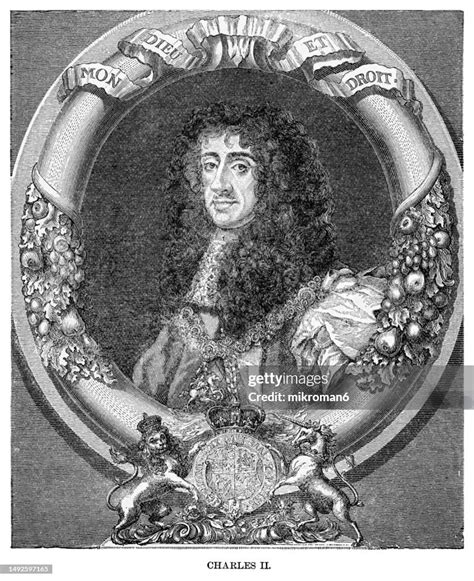 Portrait Of King Charles Ii Of England King Of Scotland From 1649 Until