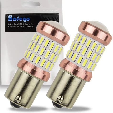 Safego 2x 1156 Super Bright White P21W 60 4014 LED Bulb For Car Parking