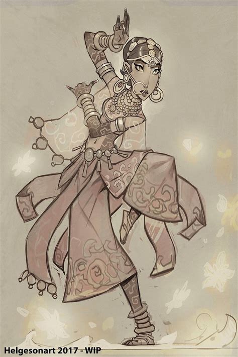 ArtStation Indian Dancer Johannes Helgeson Character Design Game