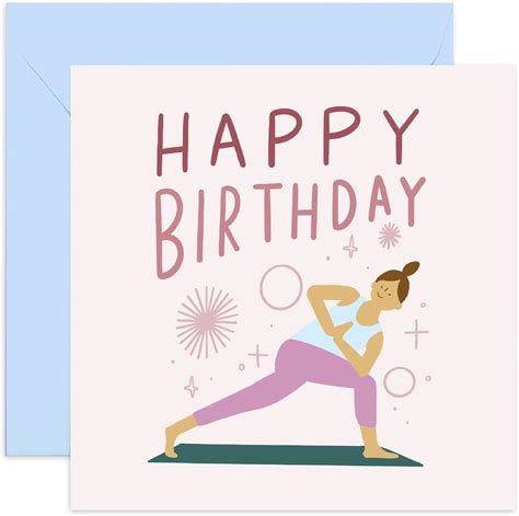 Happy Birthday Yoga Card Yoga Card Yoga Birthday Card Cute Birthday