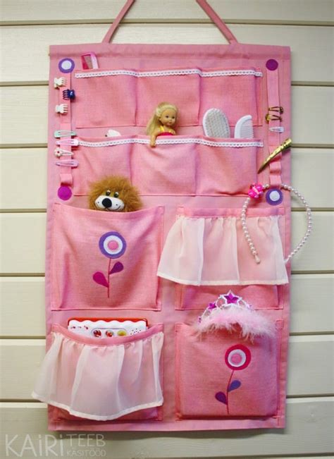 Items Similar To Wall Organizer Pink Girls Room Hanging Pocket Storage For Hair Accessories Or