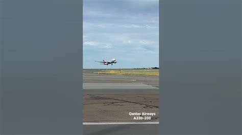 Qantas Airways A330 200 Taking Off From Sydney Airport Youtube