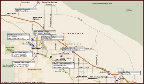 Map Of Palm Springs Area Hotels - map : Resume Examples #v19xAwrY7E