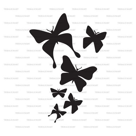 Butterfly Design. Cut Files for Cricut. Clip Art Silhouettes eps, Svg ...