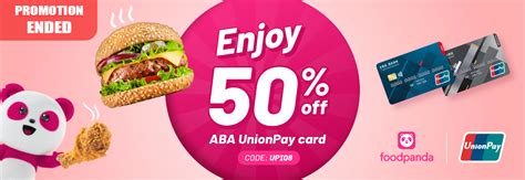 Enjoy 50 Off Foodpanda Using Your Aba Unionpay Card Aba Bank Cambodia