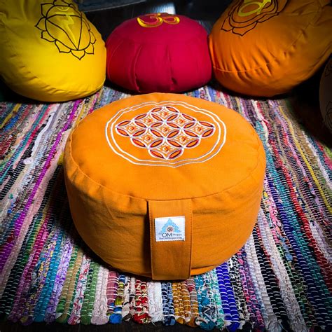 Zafu Round Meditation Pillow Orange