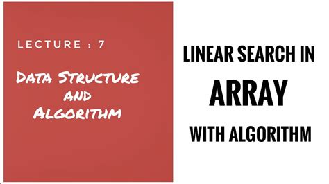 C Programming Linear Search Algorithm Youtube De6