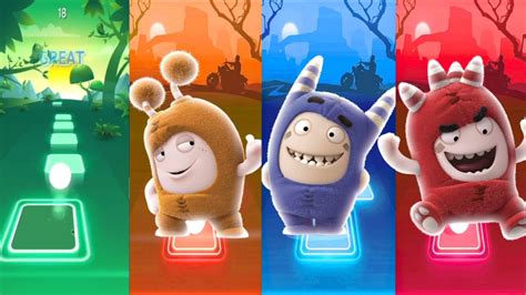 Pink Oddbods Vs Orange Oddbods Vs Blue Oddbods Vs Red Oddbods Tiles