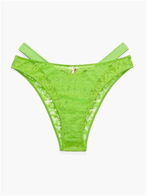 Tagged By Savage High Leg Bikini In Green Savage X Fenty Netherlands