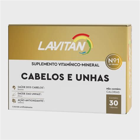 Complevit Cabelos E Unhas - Multivitamínico Lavitan para Cabelos e Unhas 30 comprimidos em Promoção ...