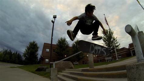 Skateboarding Hhs 5 Stair Youtube