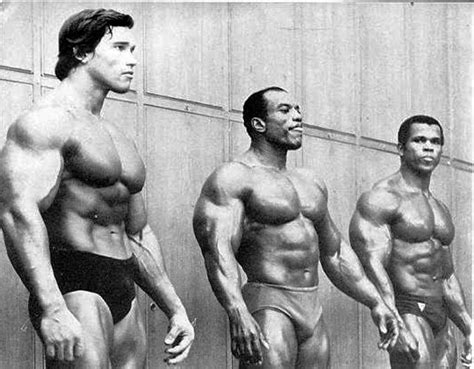 Arnold Schwarzenegger Sergio Oliva Serge Nubret At The 72 Olympia