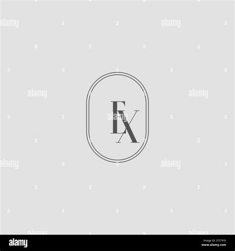 Initial EX Wedding Monogram Logo Design Vector Graphic Stock Vector