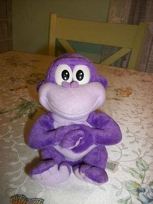 2001 Original BONZI BUDDY Purple Monkey Beanbag Plush / 9"L X 6"W ...