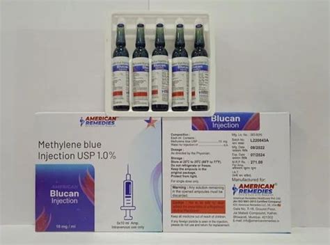 Methylene Blue Injection Usp Percentage Mg Ml At Piece In