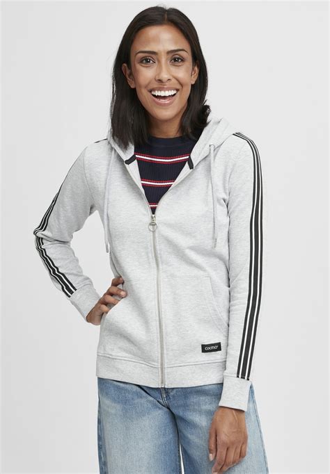 Oxmo Oxgabby Sweatjacke Light Grey Melange Hellgrau Zalando De