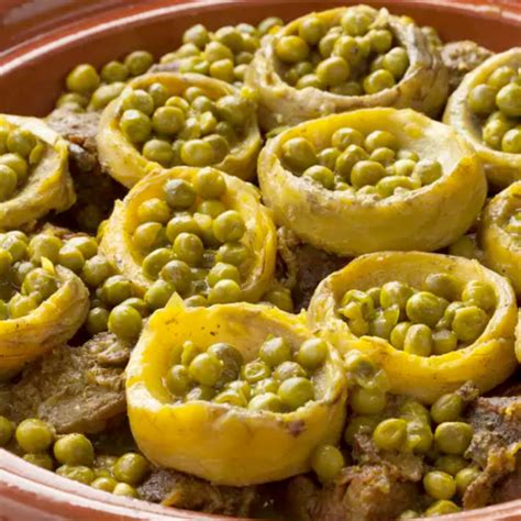 Tajine D Artichauts Et De Petits Pois