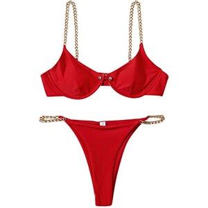 SamMoSon Donna Costume Da Bagno Push Up Imbottito Reggiseno Bikini Due