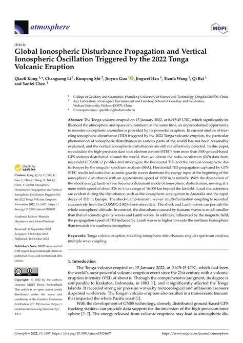 Pdf Global Ionospheric Disturbance Propagation And Vertical