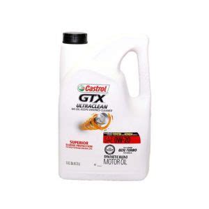 Castrol SAE 0W 20 GTX ULTRACLEAN SYNTHETIC BLEND MOTOR OIL 5LITERS